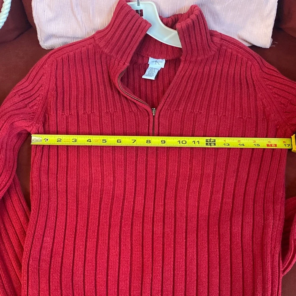 Vintage Calvin Klein Quarter Zip Sweater size M - Picture 4 of 5